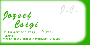 jozsef csigi business card